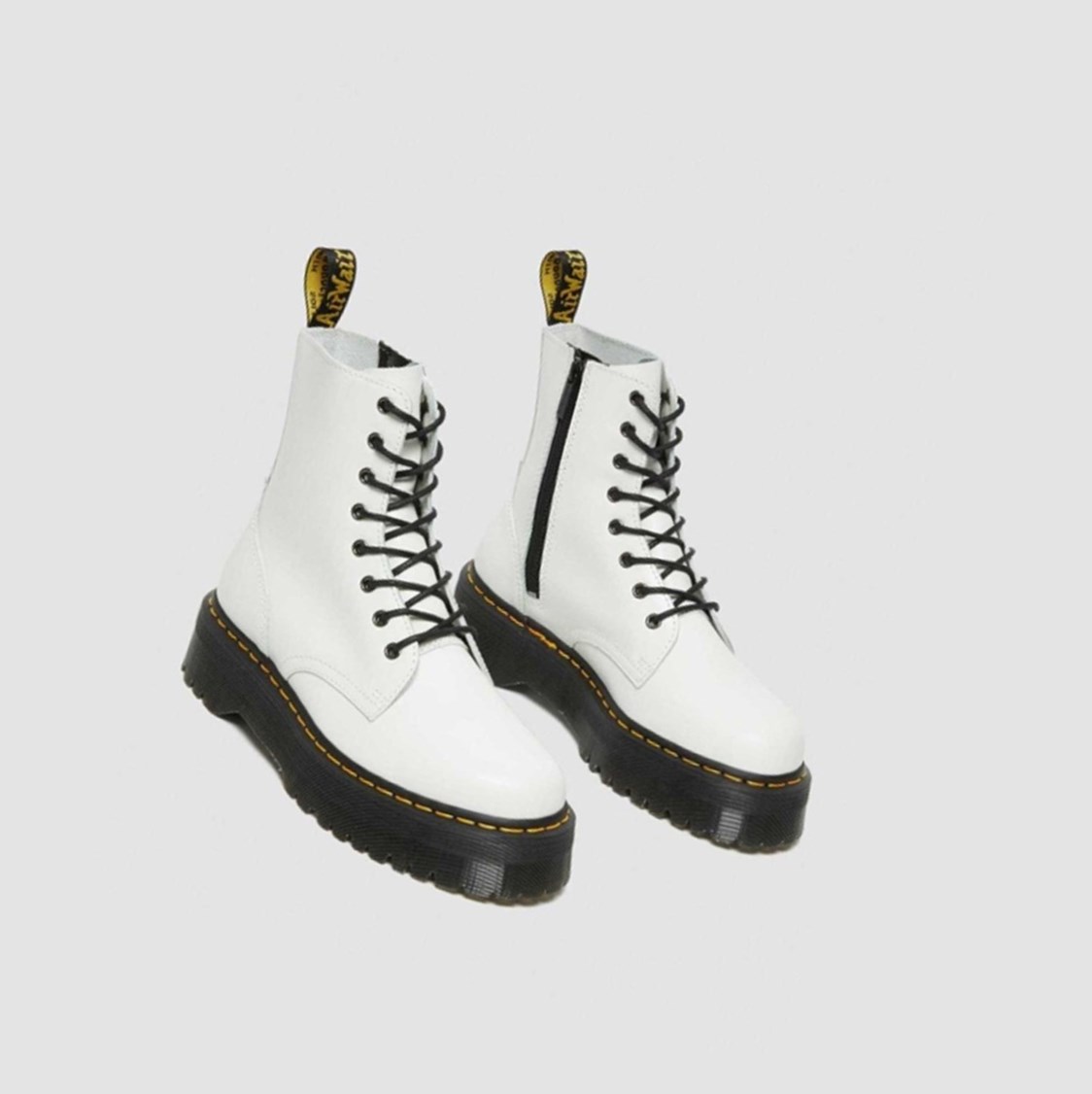 Dr Martens Jadon Smooth Férfi Platform Bakancs Fehér | 510938QGI