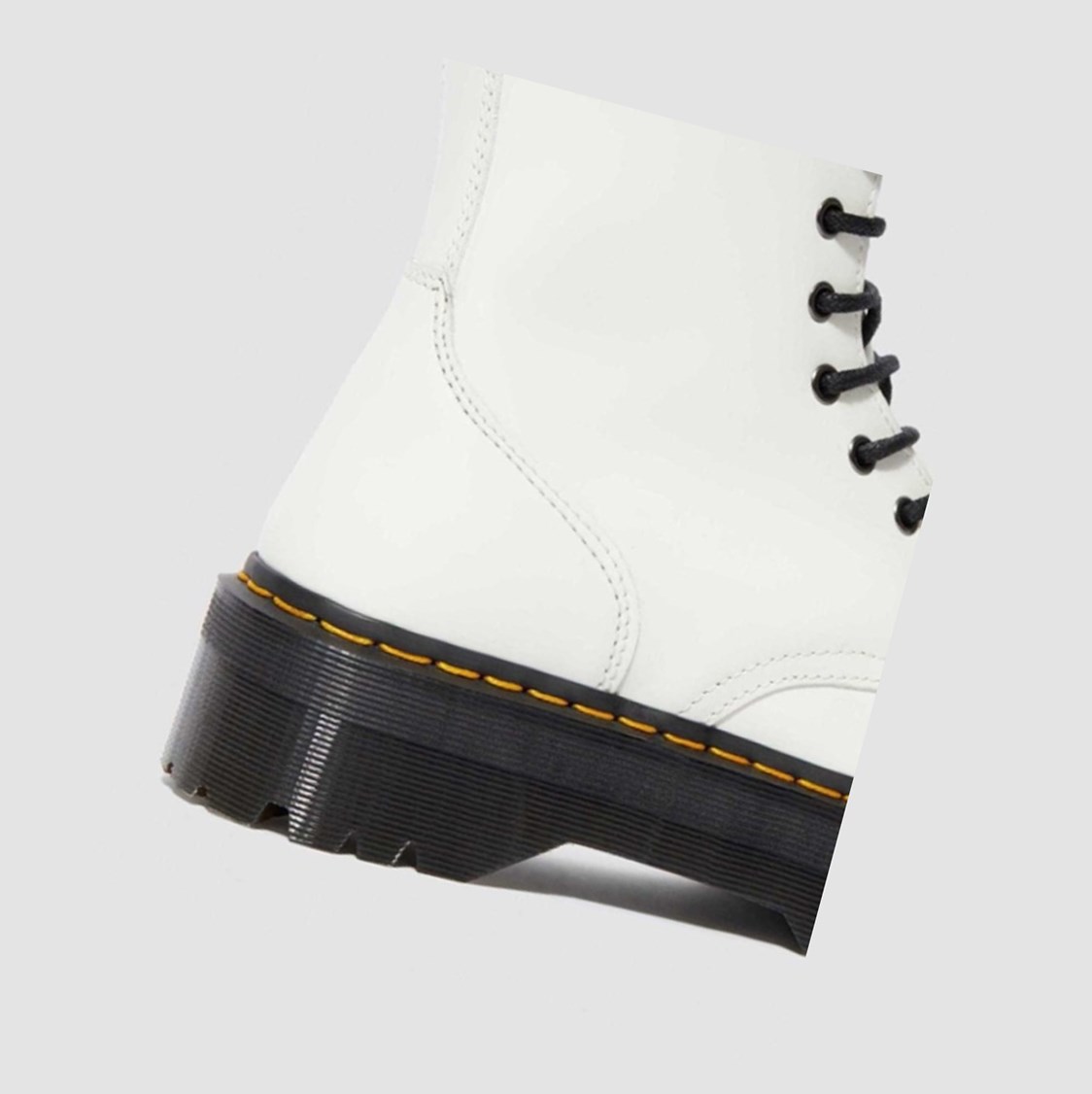 Dr Martens Jadon Smooth Női Platform Bakancs Fehér | 485392HSW