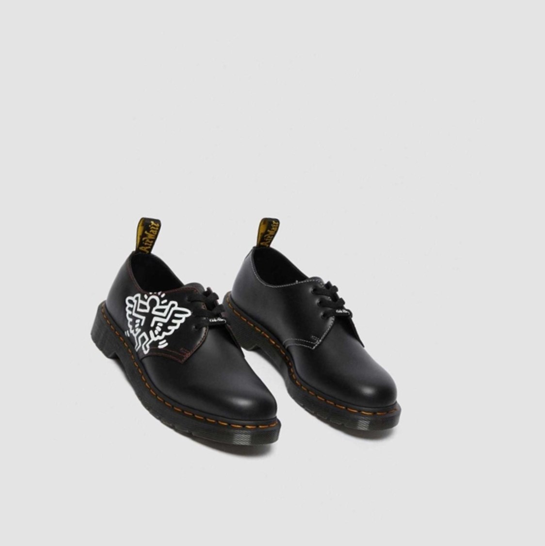 Dr Martens Keith Haring 1461 Smooth Férfi Oxford Cipő Fekete | 271085XFO