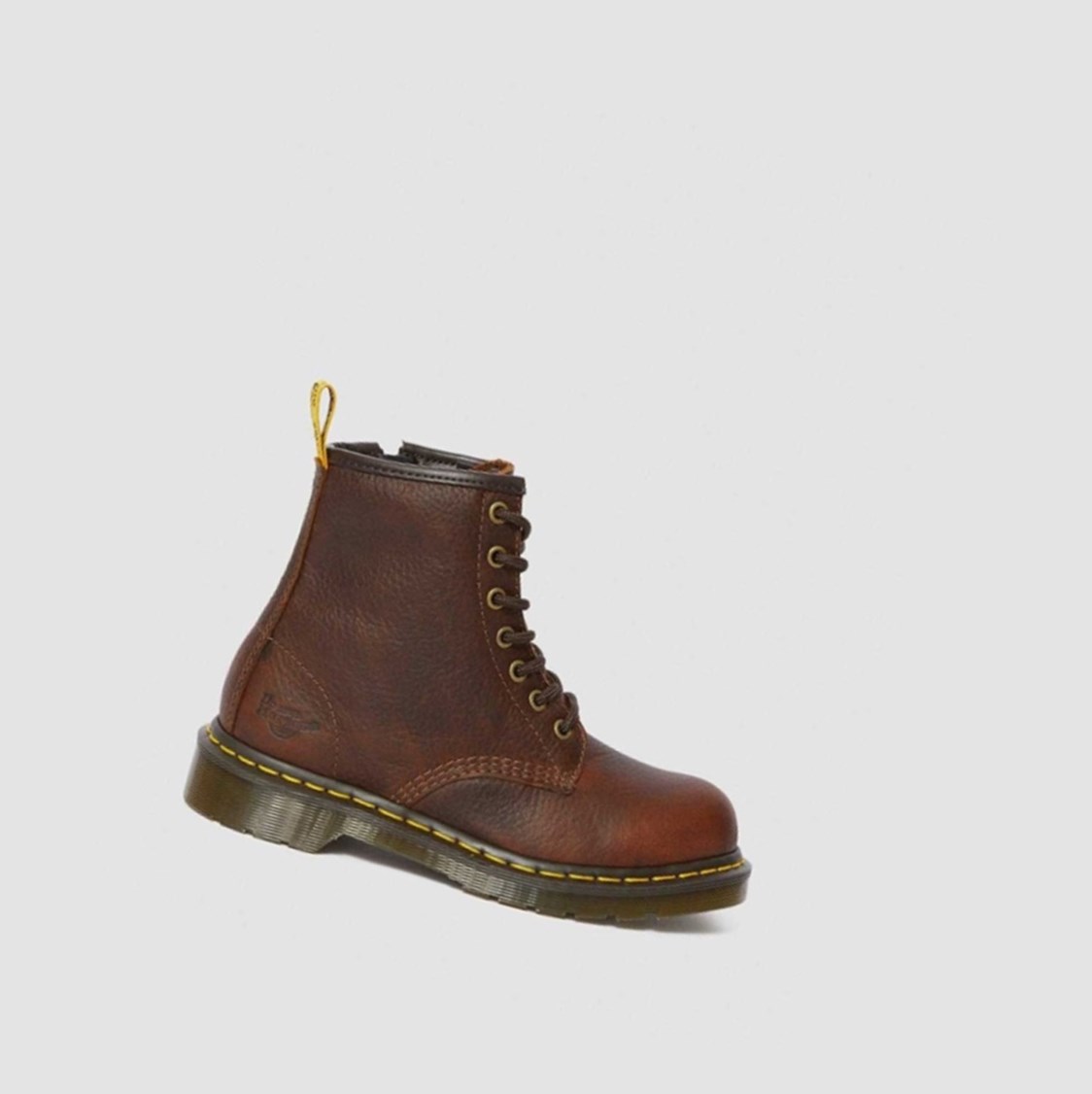 Dr Martens Maple Zip Steel Toe Női Munkabakancs TEAK INDUSTRIAL BEAR | 125390GYC