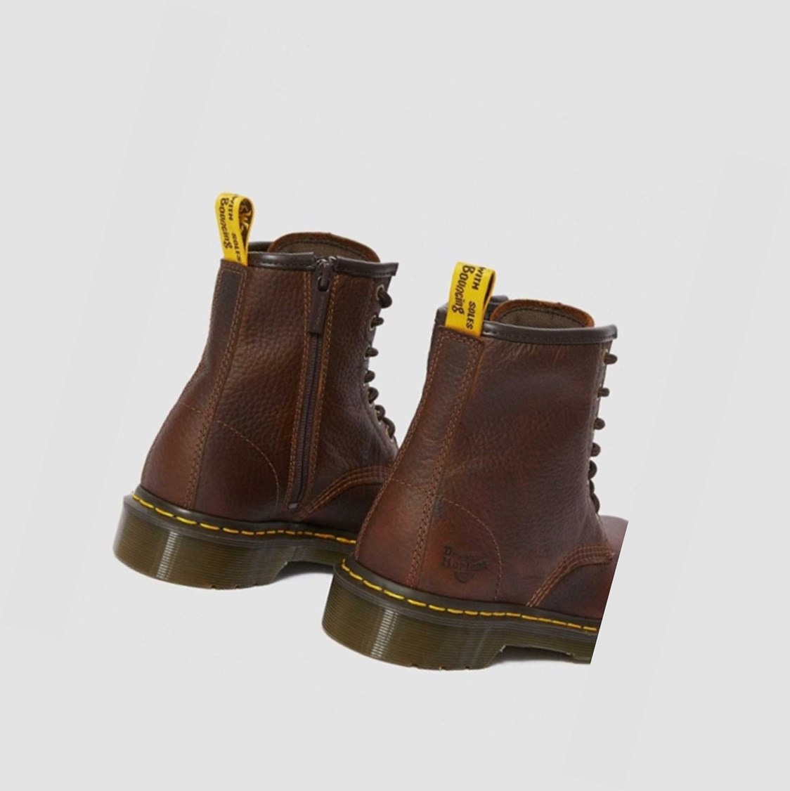 Dr Martens Maple Zip Steel Toe Női Munkabakancs TEAK INDUSTRIAL BEAR | 125390GYC