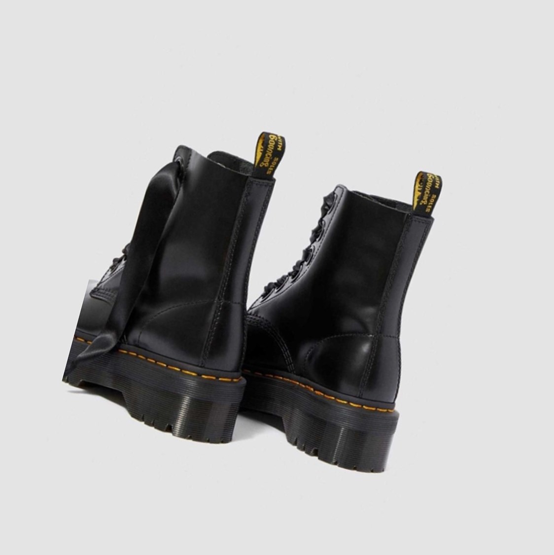 Dr Martens Molly Női Platform Bakancs Fekete | 678529BPF