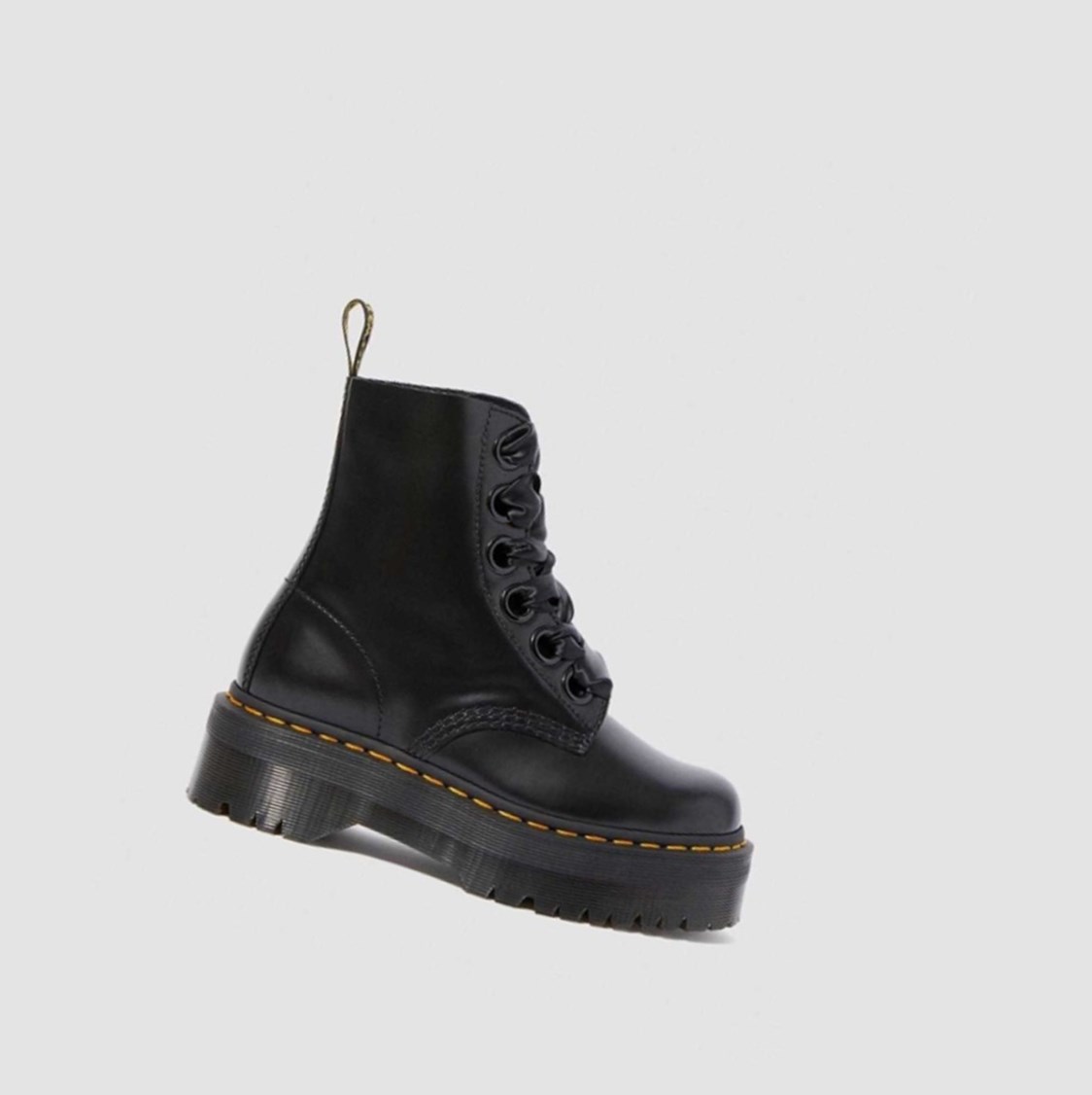 Dr Martens Molly Női Platform Bakancs Fekete | 678529BPF