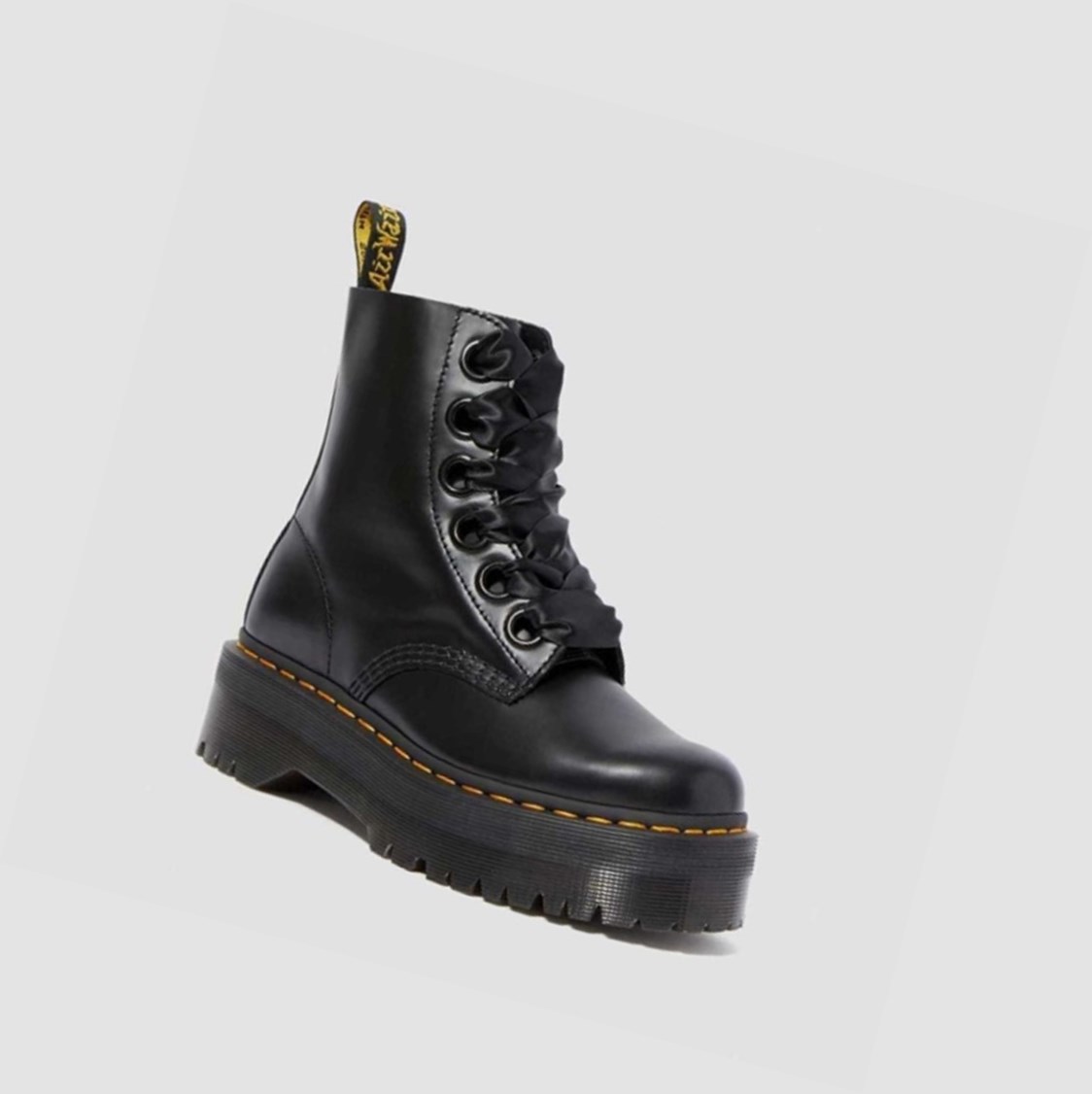 Dr Martens Molly Női Platform Bakancs Fekete | 678529BPF