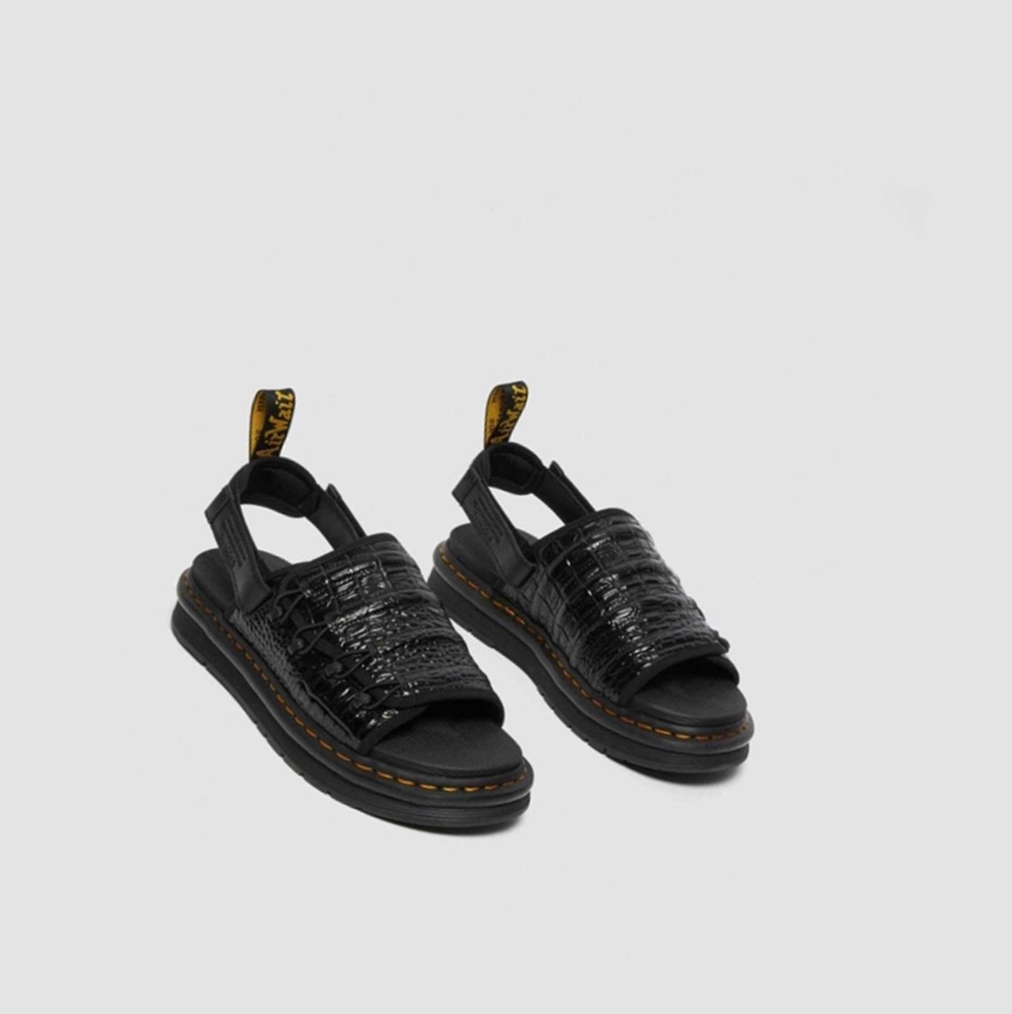 Dr Martens Mura Suicoke Croco Férfi Szandál Fekete | 643580PSK