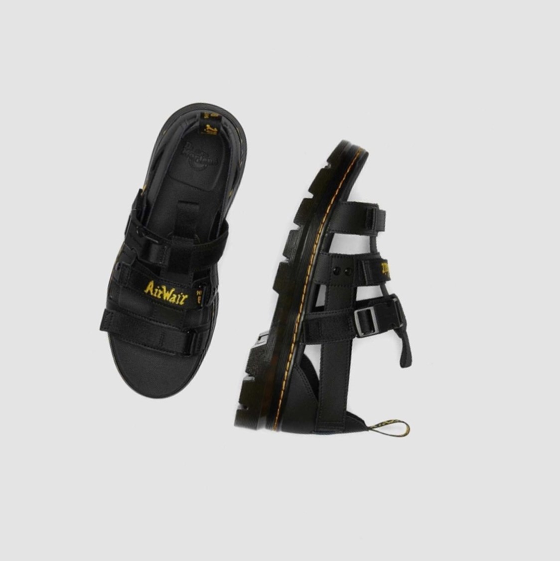 Dr Martens Pearson Webbing Női Szandál Fekete | 579013BRX