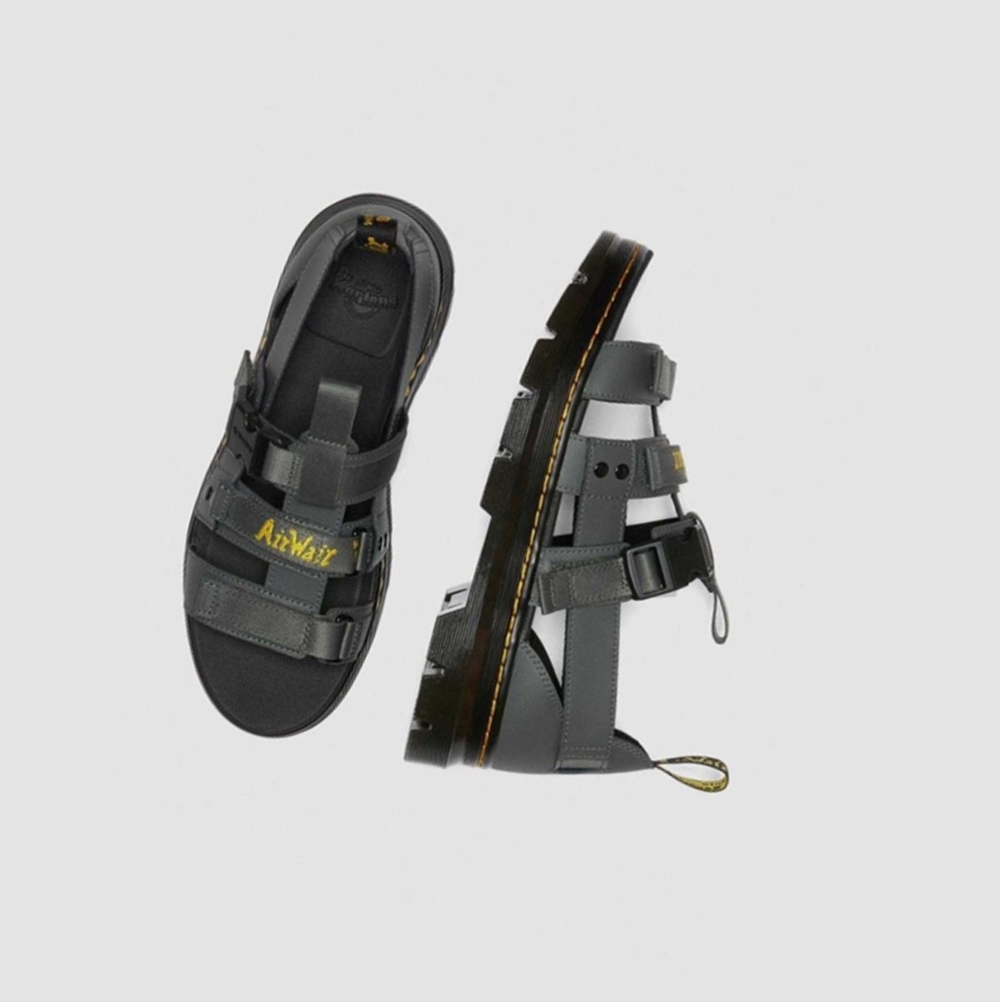 Dr Martens Pearson Webbing Női Szandál GUNMETAL ELEMENT | 086123DFT