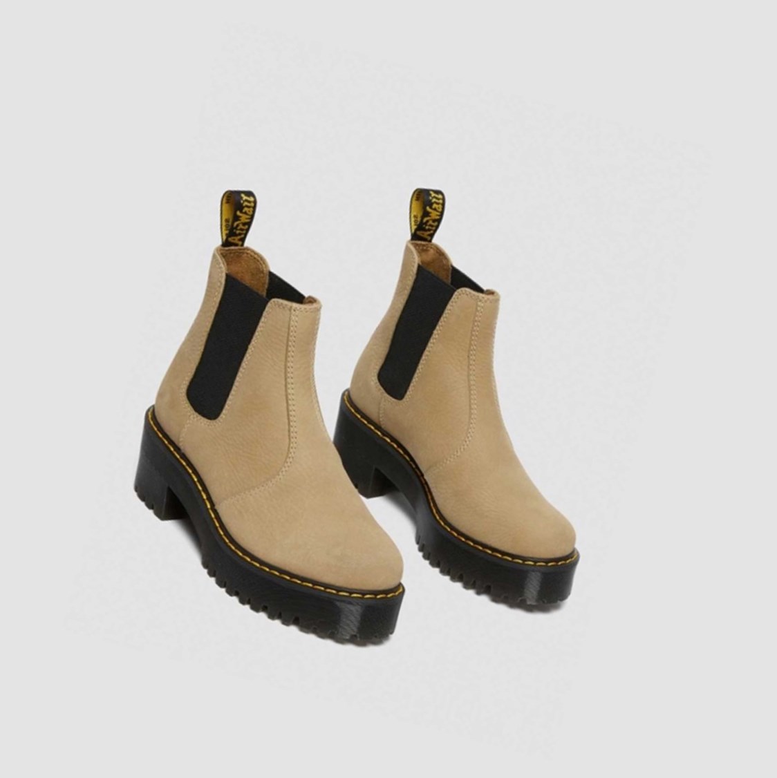 Dr Martens Rometty Nubuck Platform Női Chelsea Bakancs Barna | 107382BVK