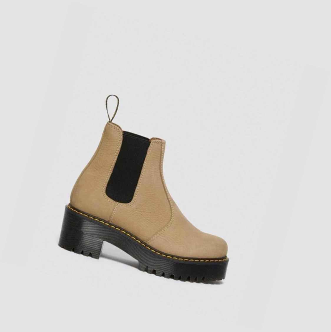 Dr Martens Rometty Nubuck Platform Női Chelsea Bakancs Barna | 107382BVK