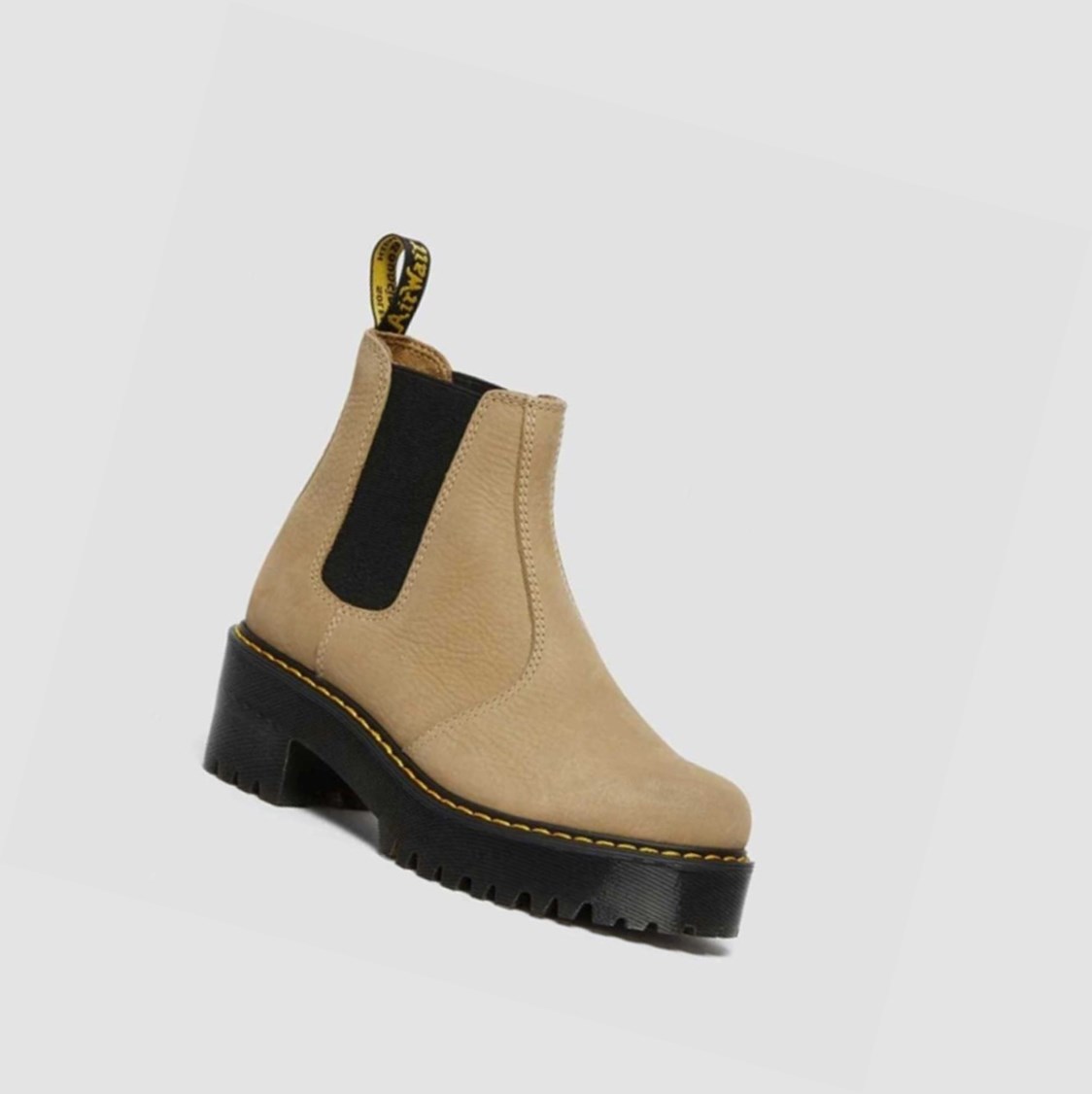 Dr Martens Rometty Nubuck Platform Női Chelsea Bakancs Barna | 107382BVK