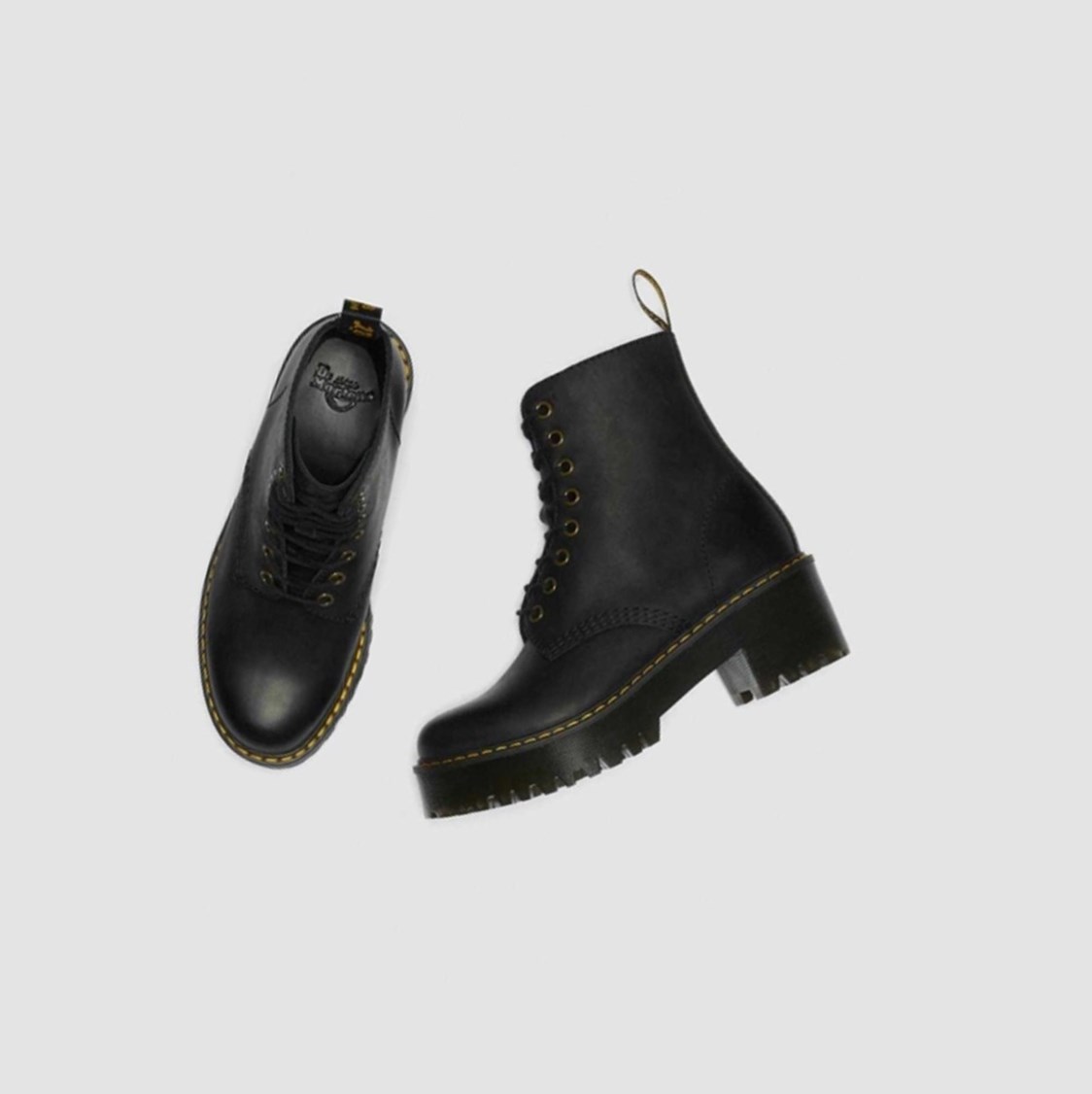 Dr Martens Shriver Hi Wyoming Női Magassarkú Bakancs Fekete | 079243OXD