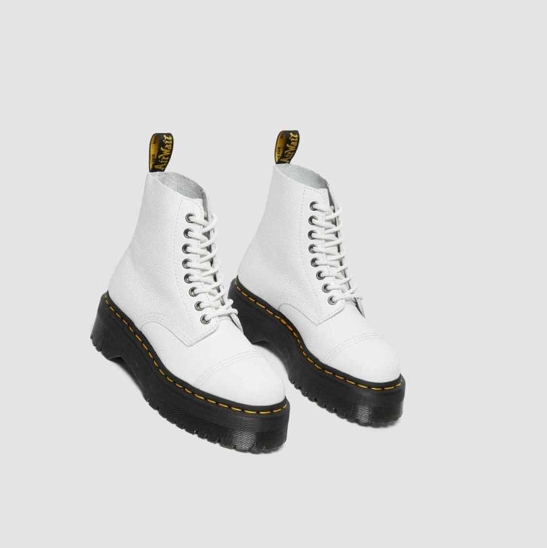 Dr Martens Sinclair Női Platform Bakancs Fehér | 072913AZL