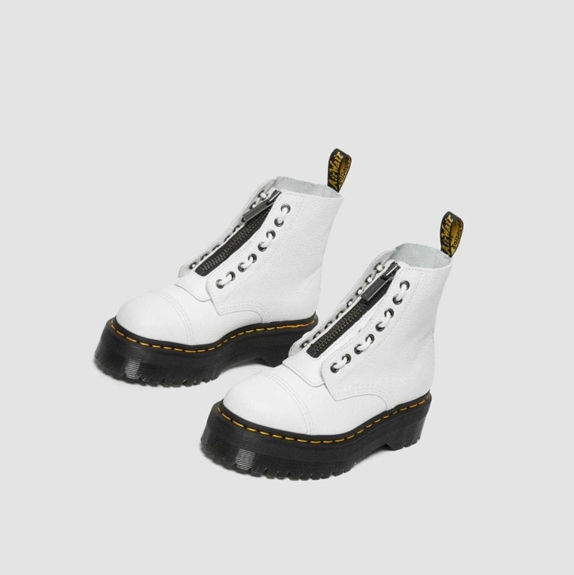 Dr Martens Sinclair Női Platform Bakancs Fehér | 072913AZL