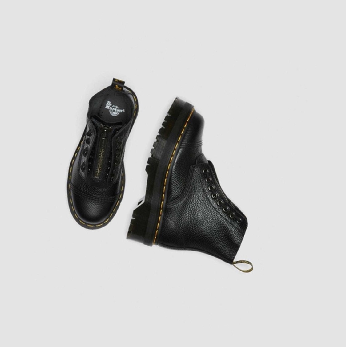 Dr Martens Sinclair Női Platform Bakancs Fekete | 642890APN