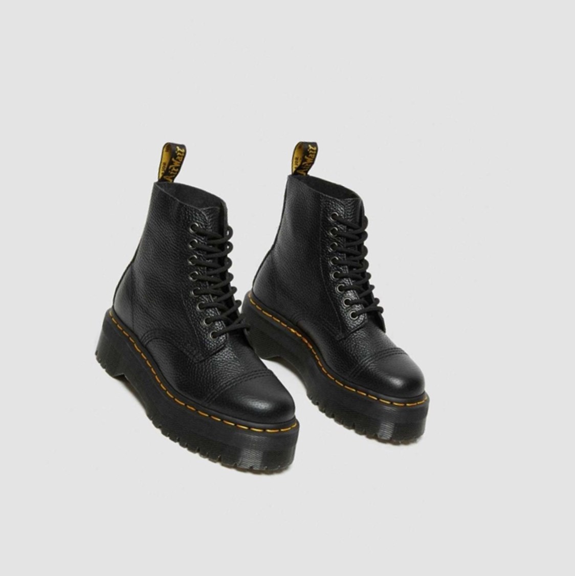 Dr Martens Sinclair Női Platform Bakancs Fekete | 642890APN