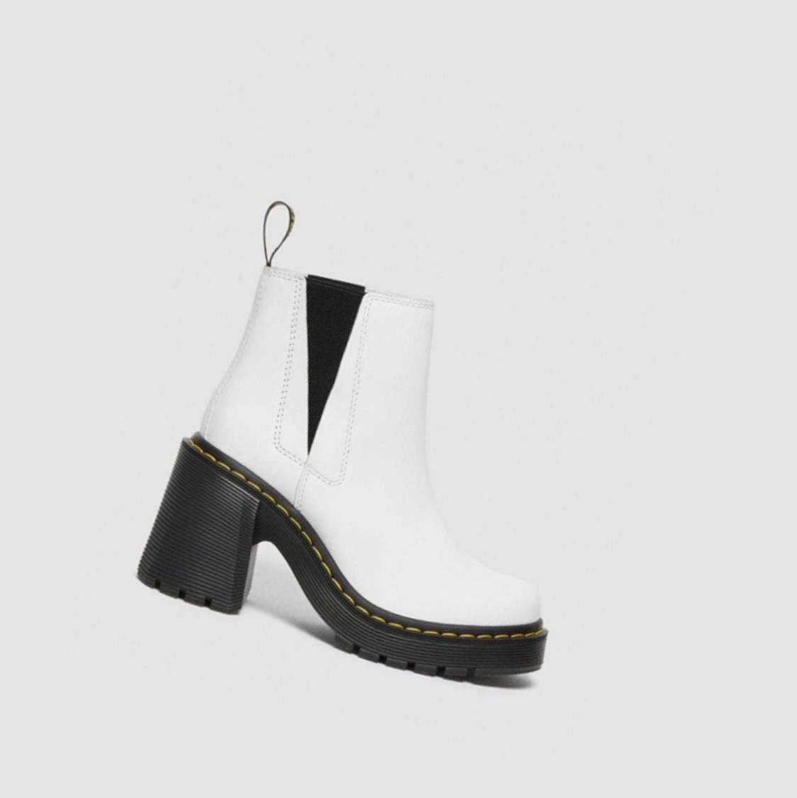 Dr Martens Spence Flared Heel Női Chelsea Bakancs Fehér | 103942XZT