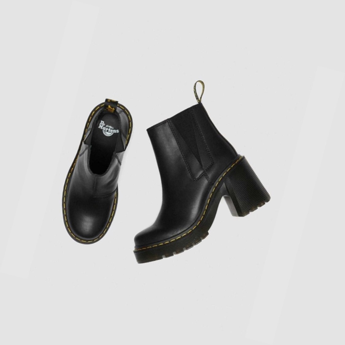 Dr Martens Spence Flared Heel Női Chelsea Bakancs Fekete | 467092YOS