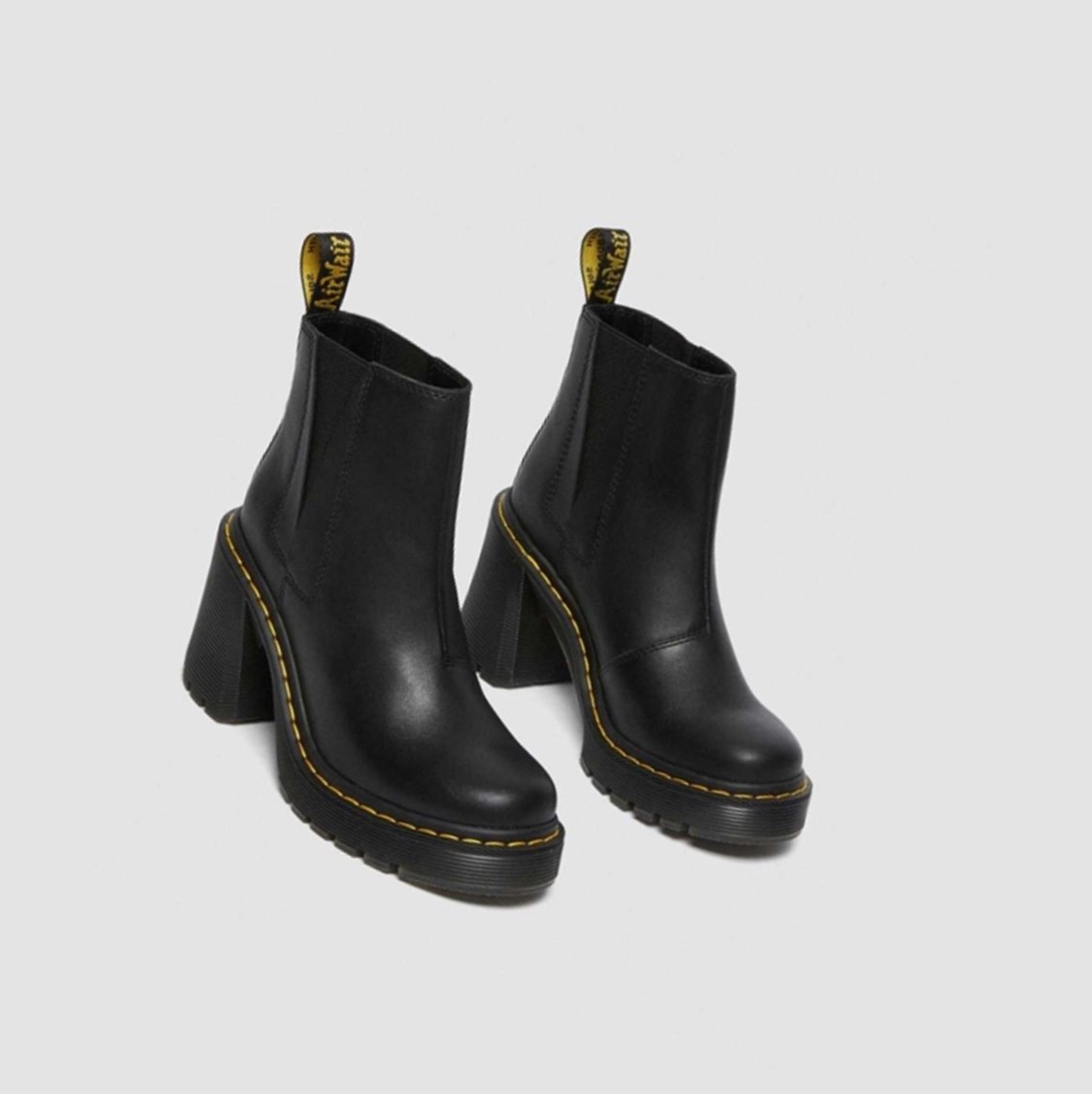 Dr Martens Spence Flared Heel Női Chelsea Bakancs Fekete | 467092YOS