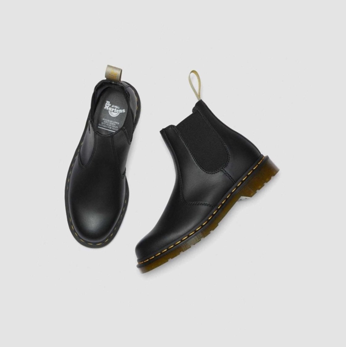 Dr Martens Vegán 2976 Felix Férfi Chelsea Bakancs Fekete | 158693HOT