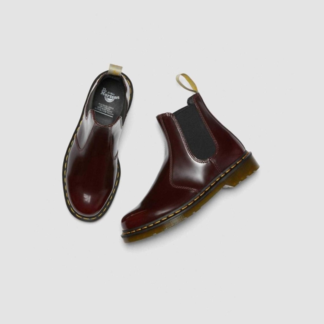 Dr Martens Vegán 2976 Férfi Chelsea Bakancs Rózsaszín Piros | 691378XJI