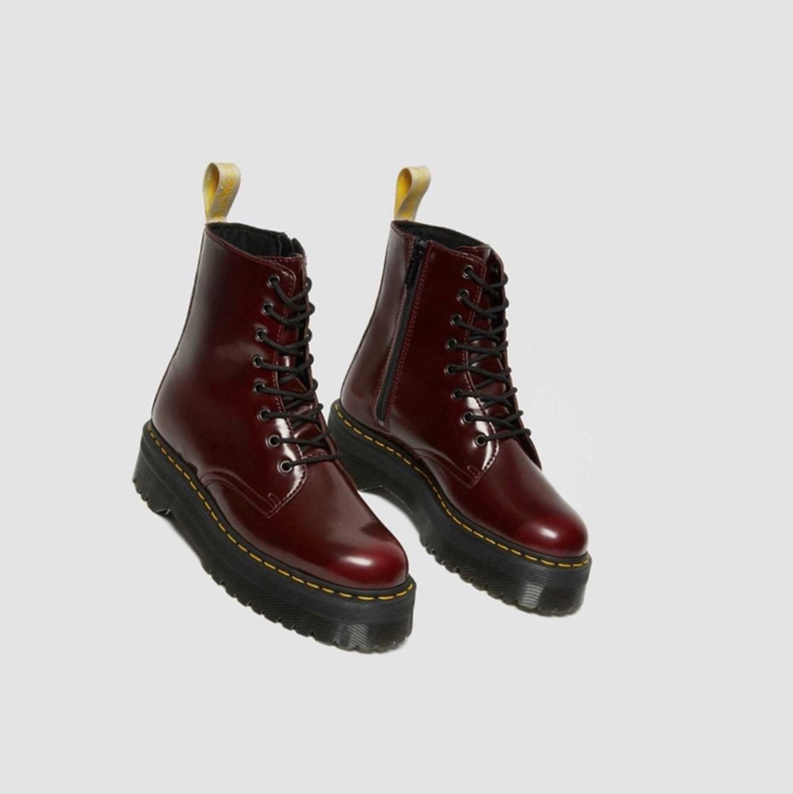 Dr Martens Vegán Jadon II Férfi Platform Bakancs Rózsaszín Piros | 694537IOG