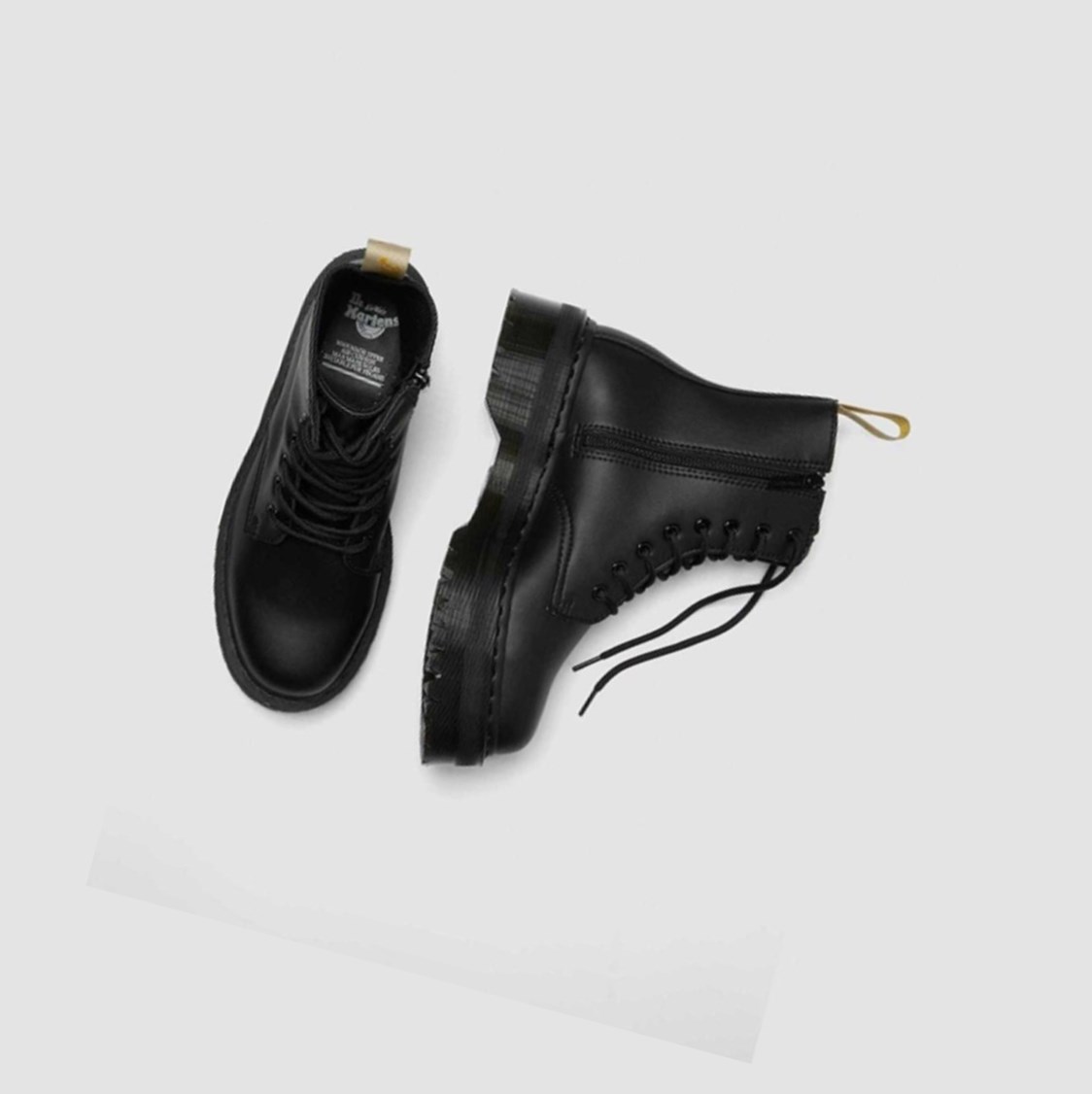 Dr Martens Vegán Jadon II Mono Női Platform Bakancs Fekete | 527346NDQ