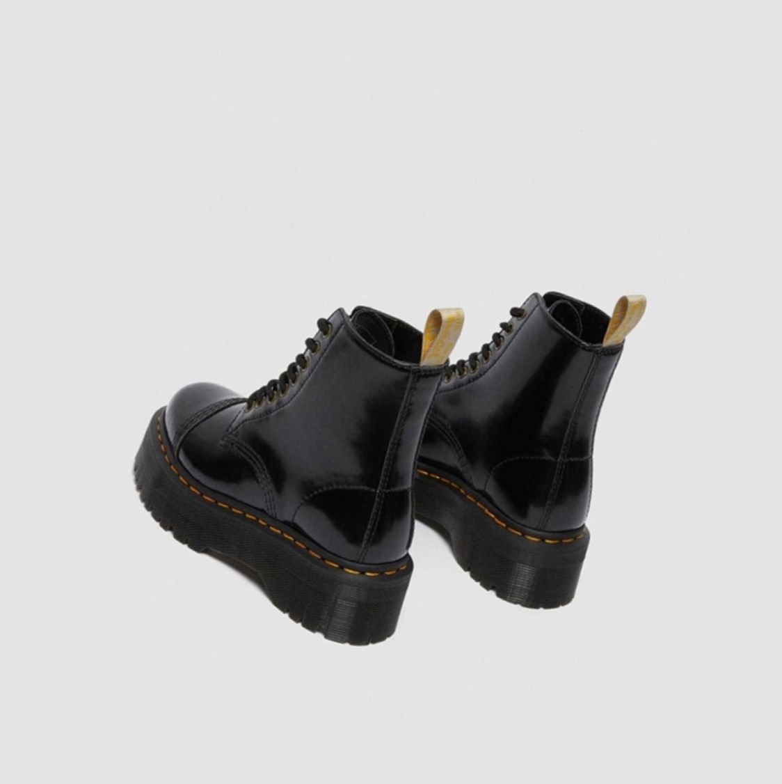 Dr Martens Vegán Sinclair Platform Női Platform Bakancs Fekete | 826945BMP