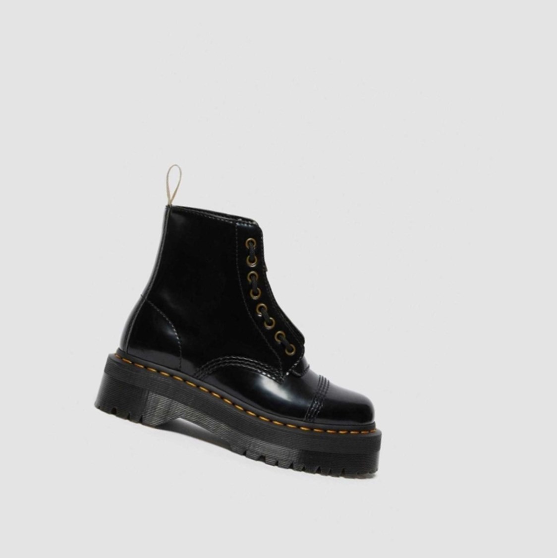 Dr Martens Vegán Sinclair Platform Női Platform Bakancs Fekete | 826945BMP