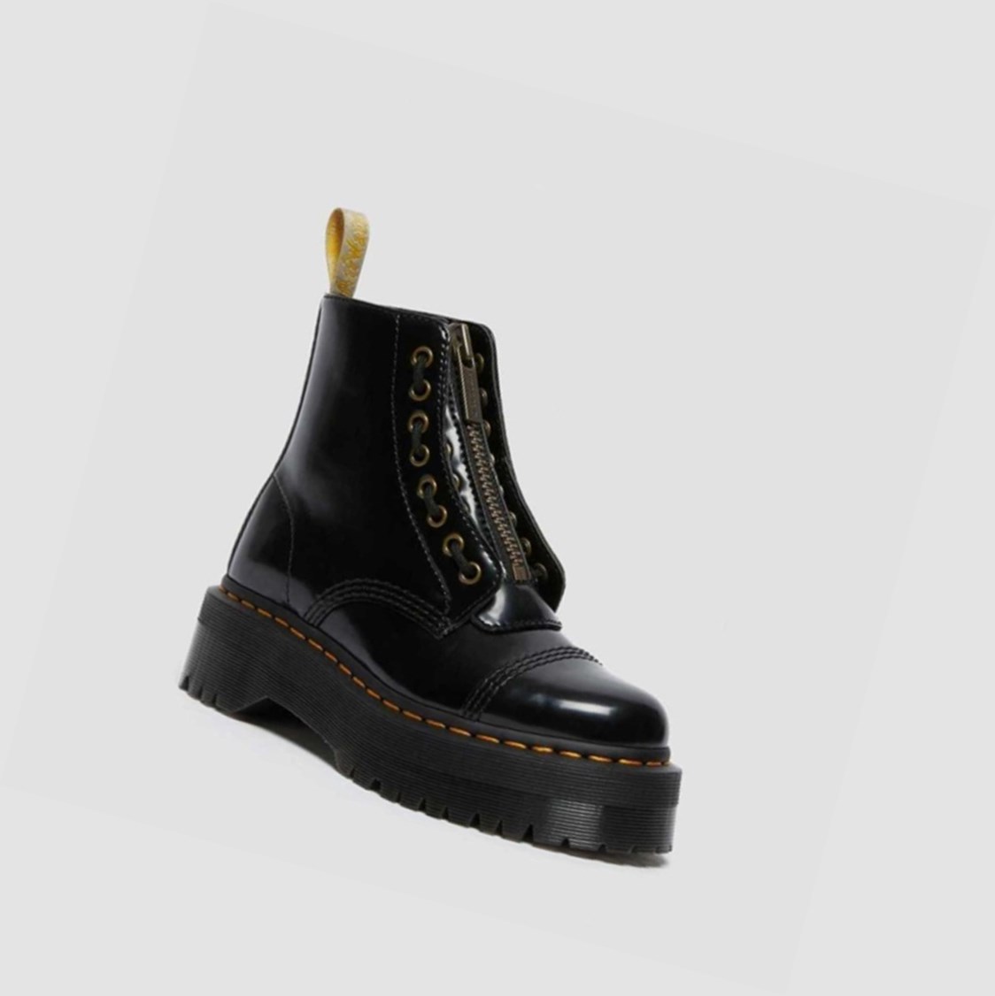 Dr Martens Vegán Sinclair Platform Női Platform Bakancs Fekete | 826945BMP